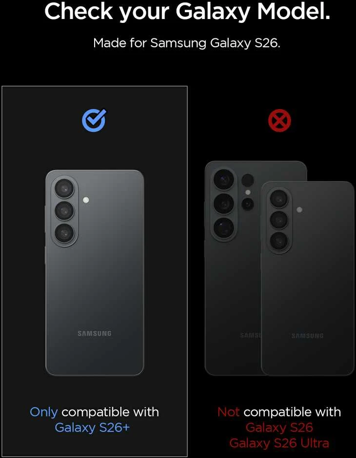 Spigen Glas.Tr Ez Fit Optik Pro HD Kamera Cover 2-pack for Samsung Galaxy S26+ – Juodas