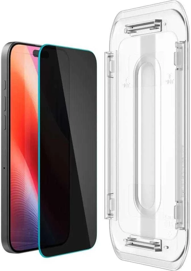 „Spigen Glas.tR EZ Fit Privacy“ dėklas Apple iPhone 16 Pro Max / 17 Pro Max – 2 vnt.