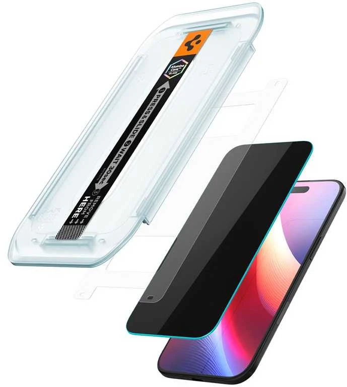 „Spigen Glas.TR EZ Fit“ privatumo stiklas, skirtas „iPhone 17 Air“
