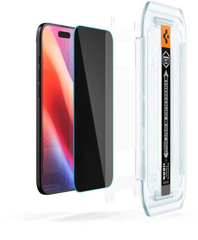 „Spigen Glas.TR EZ Fit“ privatumo stiklas, skirtas „iPhone 17 Air“