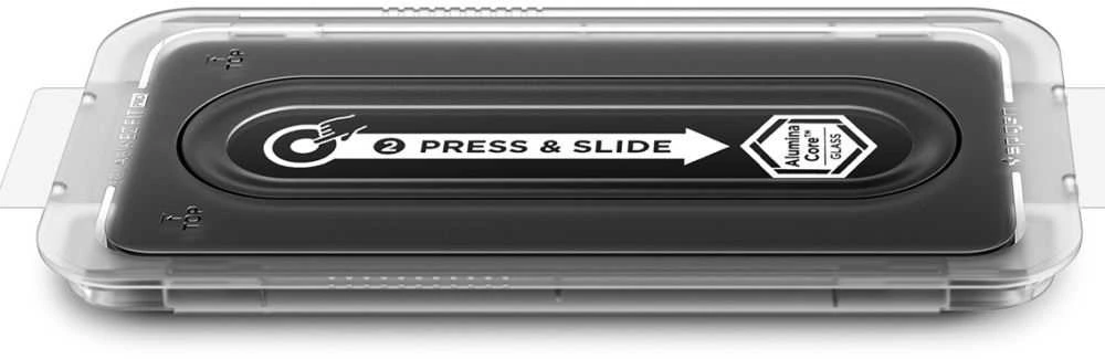 „Spigen Glass tR EZ Fit Pro HD“ 1 vnt., skaidrus – „Samsung Galaxy S25 FE“