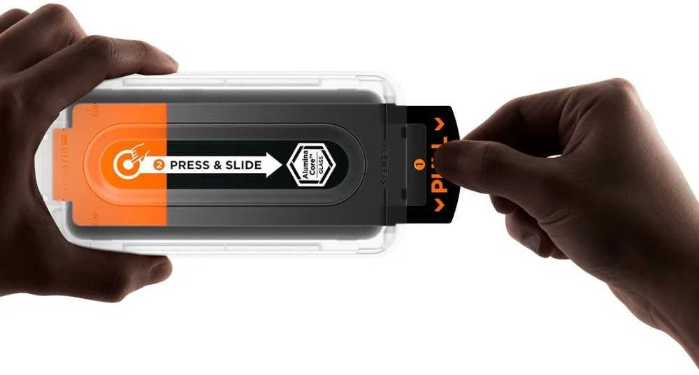 „Spigen Glass tR EZ Fit Pro HD“ 1 vnt., skaidrus – „Samsung Galaxy S25 FE“