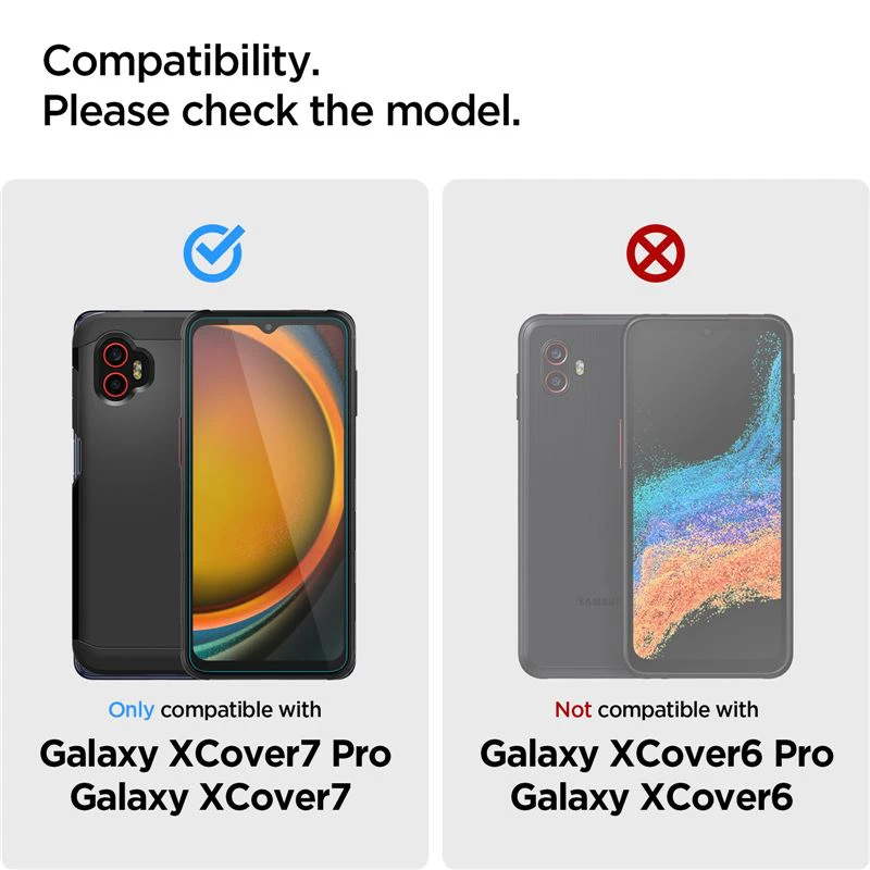 Spigen Glass tR Slim 2 Pack – Samsung Galaxy XCover 7 Pro/ 7