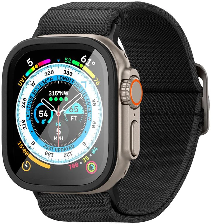 Spigen Glass tR Slim Pro 1 vnt., juodas - Apple Watch Ultra 2/Ultra 49 mm