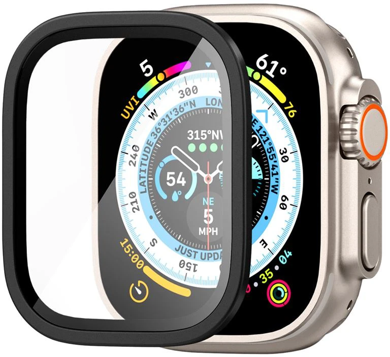 Spigen Glass tR Slim Pro 1 vnt., juodas - Apple Watch Ultra 2/Ultra 49 mm