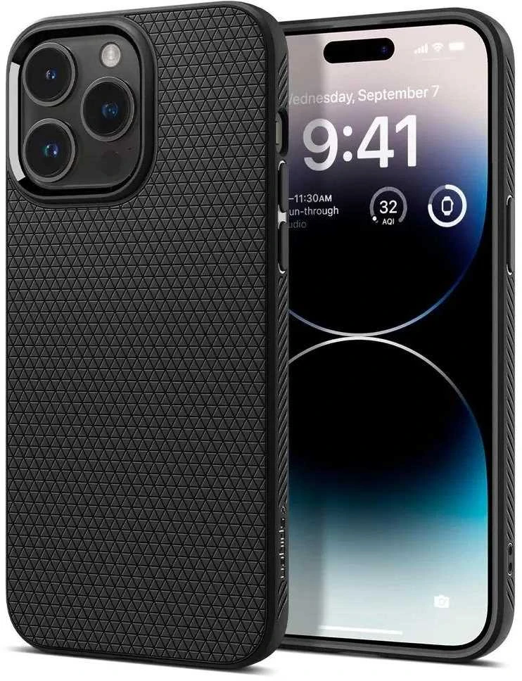 Dėklas SPIGEN LIQUID AIR IPHONE 14 PRO MAX MATTE Juodas
