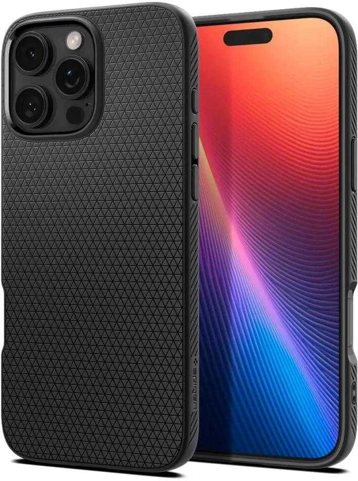 Spigen Liquid Air Apple iPhone 16 Pro Max – dėklas telefonui juodos spalvos