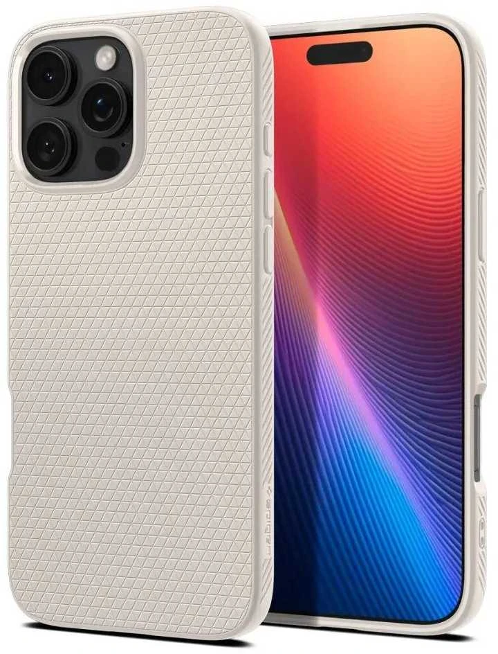 Spigen Liquid Air Apple iPhone 16 Pro Max – dėklas telefonui titano spalvos