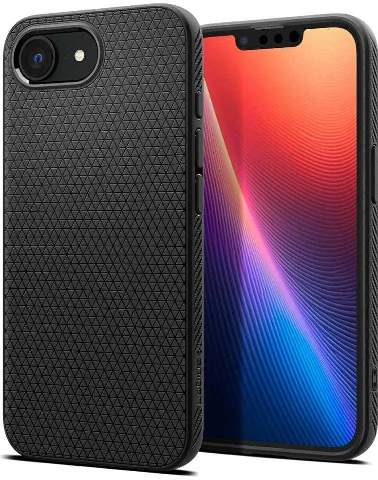 „Spigen Liquid Air“ dėklas, skirtas iPhone 16e / 17e – matinis juodas