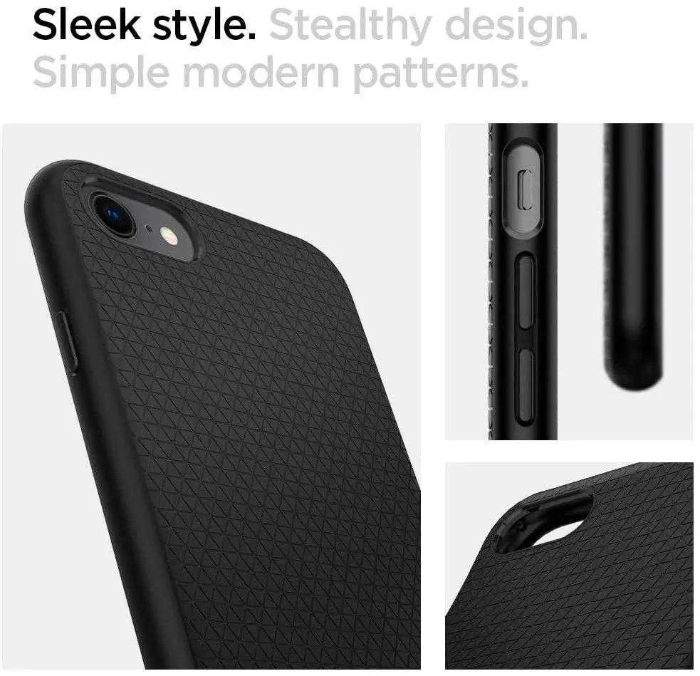 Dėklas Spigen LIQUID AIR Apple iPhone 7 / 8 / SE 2020 / 2022 Juodas