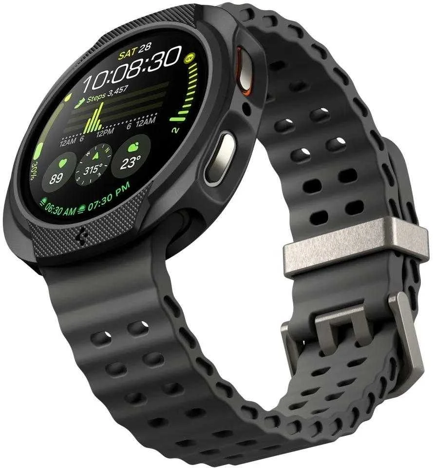 „Spigen Liquid Air“, matinis juodas - „Galaxy Watch 8“ (40 mm)