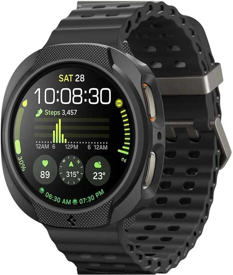 „Spigen Liquid Air“, matinis juodas - „Galaxy Watch 8“ (40 mm)