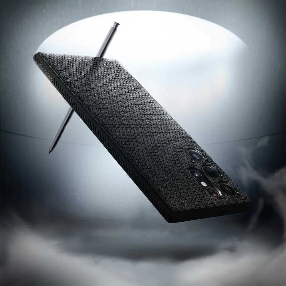 Spigen Liquid Air dėklas skirtas Samsung Galaxy S22 Ultra, spalva - Matte Black