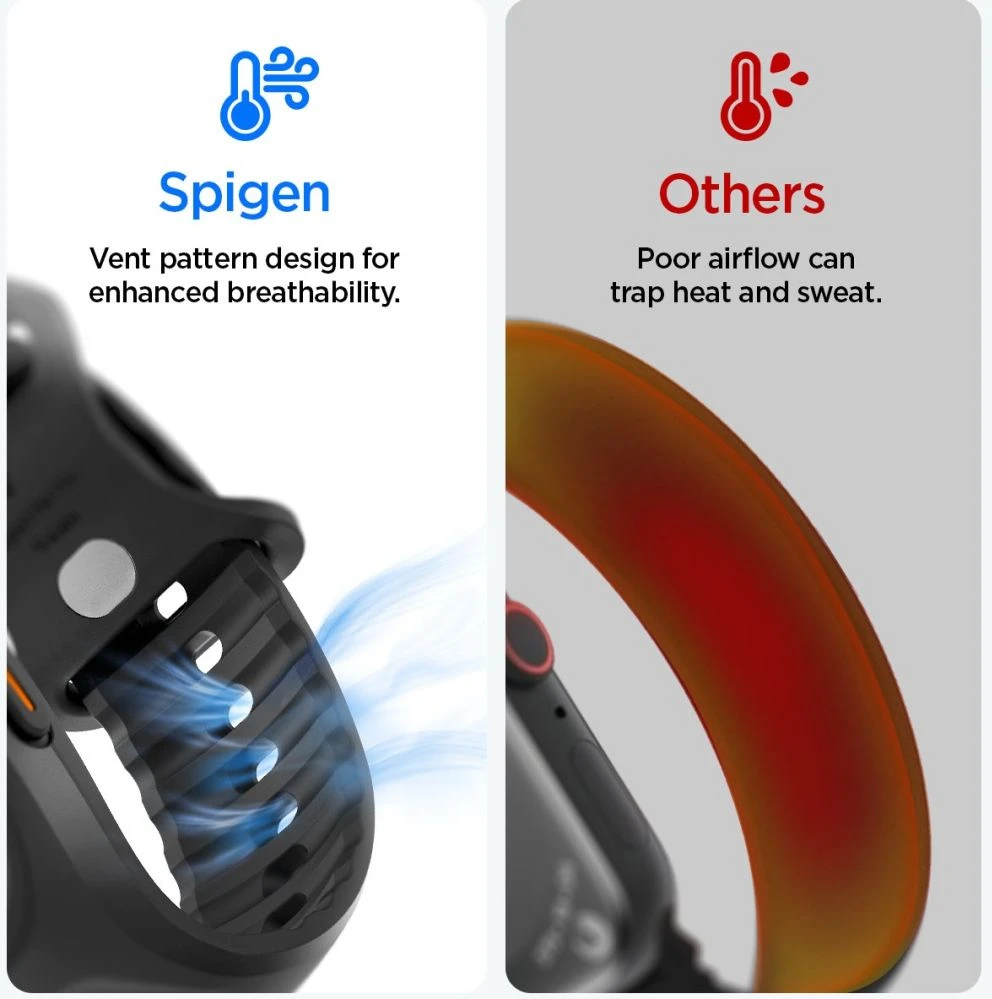 SPIGEN LIQUID AIR PRO & GRŪDINTAS STIKLAS APPLE WATCH ULTRA 1 / 2 / 3 (49 MM) Juodas