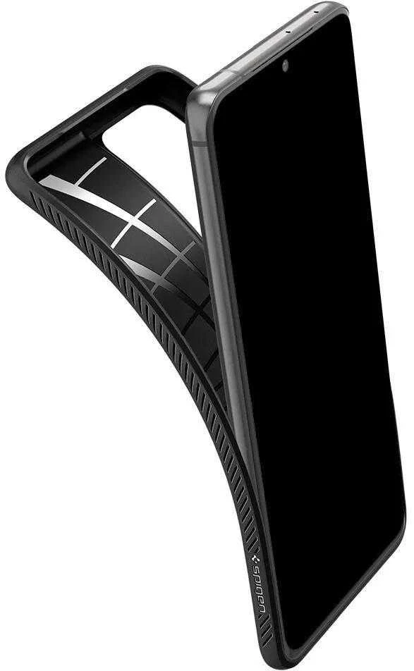 Dėklas Spigen Liquid Air, juodos spalvos – Samsung Galaxy S21 Ultra