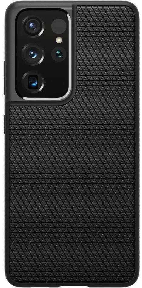 Dėklas Spigen Liquid Air, juodos spalvos – Samsung Galaxy S21 Ultra
