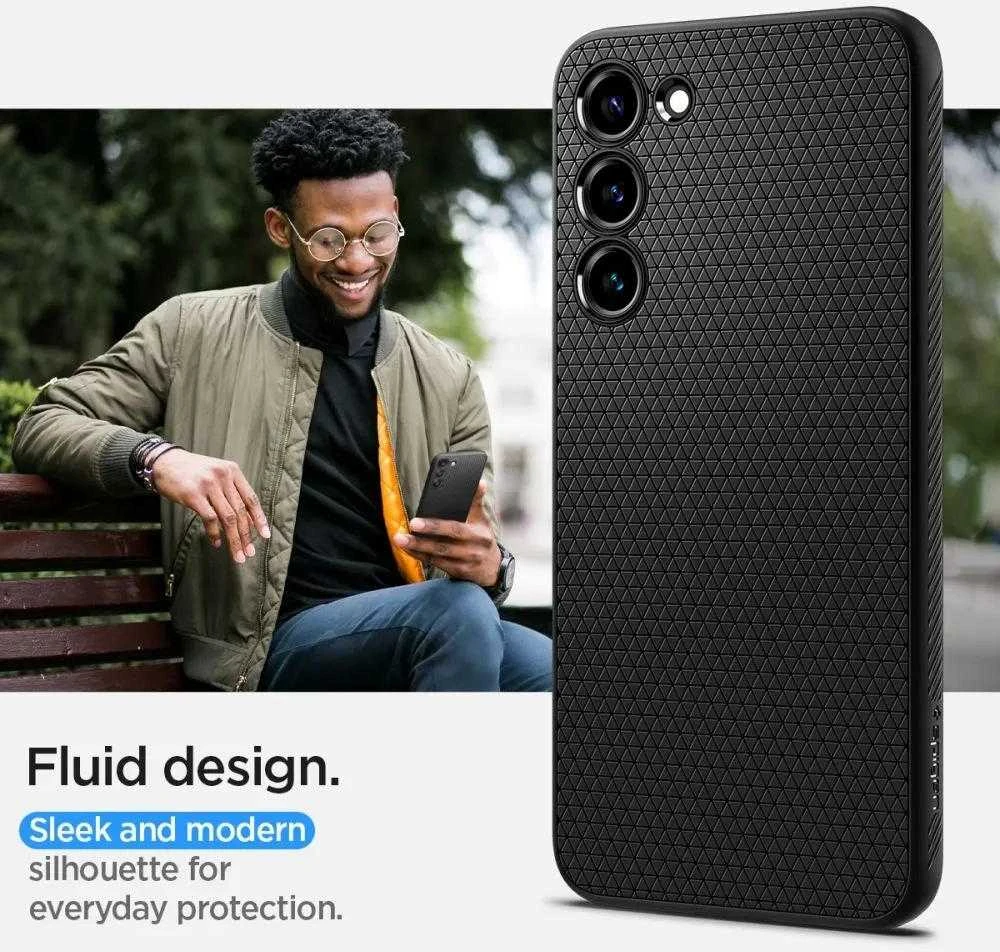 Spigen Liquid Air dėklas skirtas Samsung Galaxy S23, spalva - Matte Black