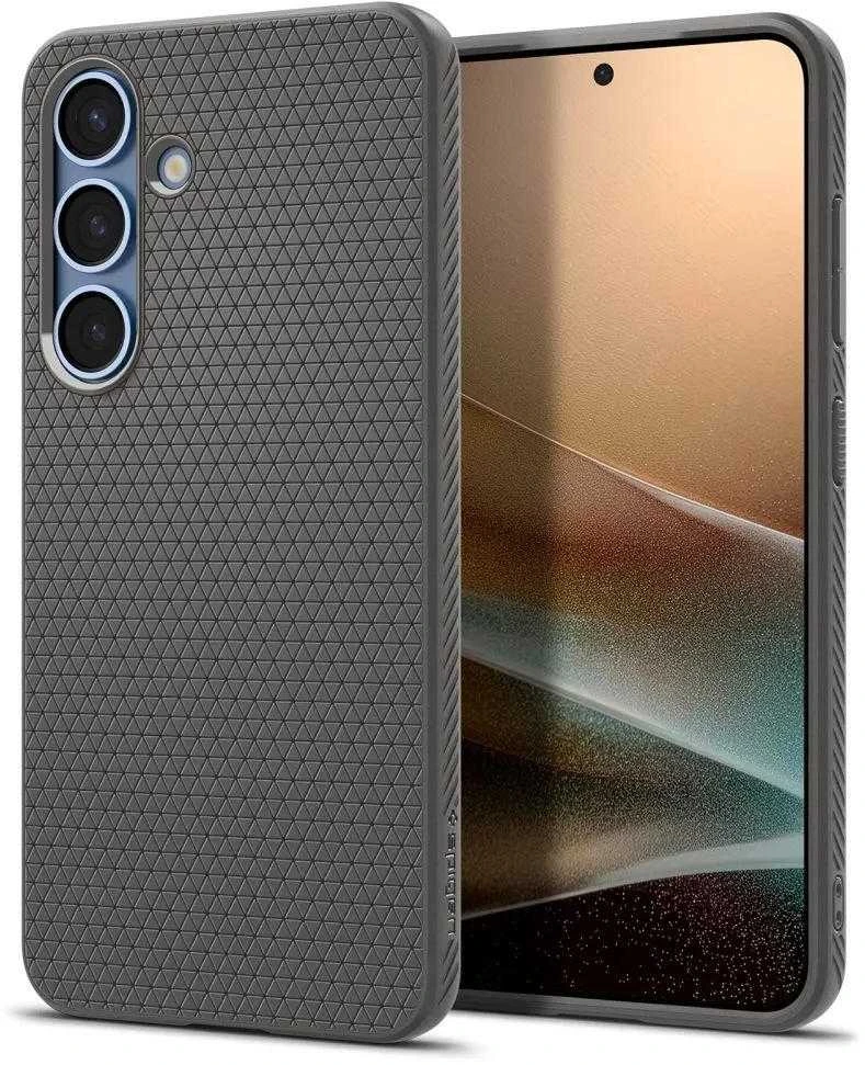 Spigen Liquid Air Samsung Galaxy S25 – dėklas telefonui pilkos spalvos