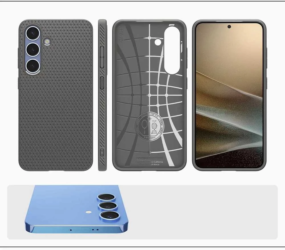 Spigen Liquid Air Samsung Galaxy S25 Plus – dėklas telefonui pilkos spalvos