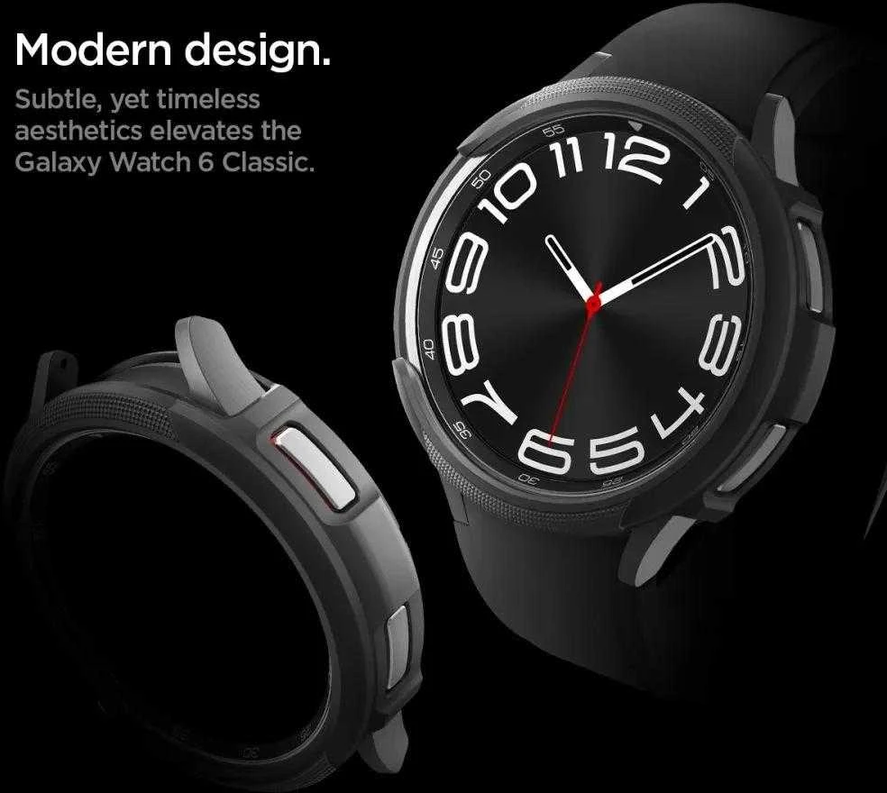 „Spigen Liquid Air®“ dėklas, skirtas „Samsung Galaxy Watch 6 Classic“ 47 mm (juodas)