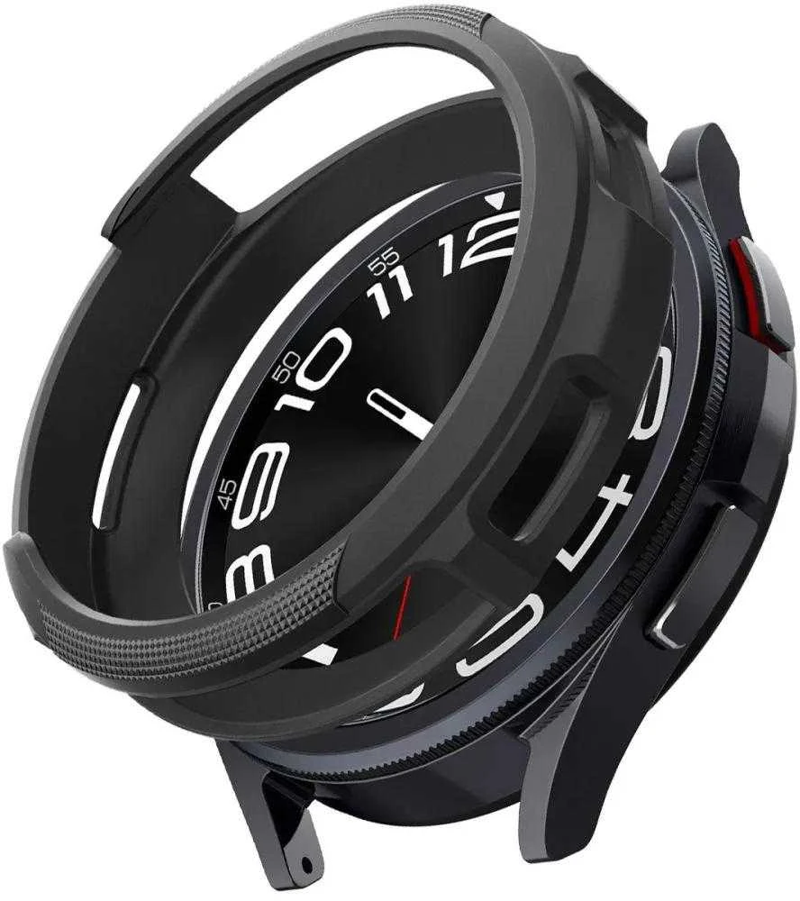 Dėklas Spigen Liquid Air, matinės juodos spalvos – Samsung Galaxy Watch6 Classic 43mm