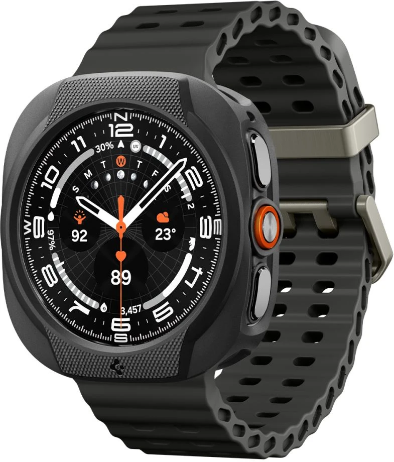 Spigen LIQUID AIR Samsung Galaxy WATCH ULTRA 2 2026 (47 MM) MATINIS Juodas