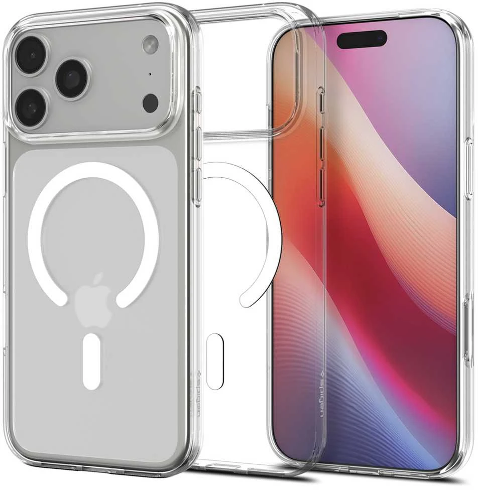 Dėklas „Spigen Liquid Crystal MagSafe“, skaidrus baltas - iPhone 17 Pro Max