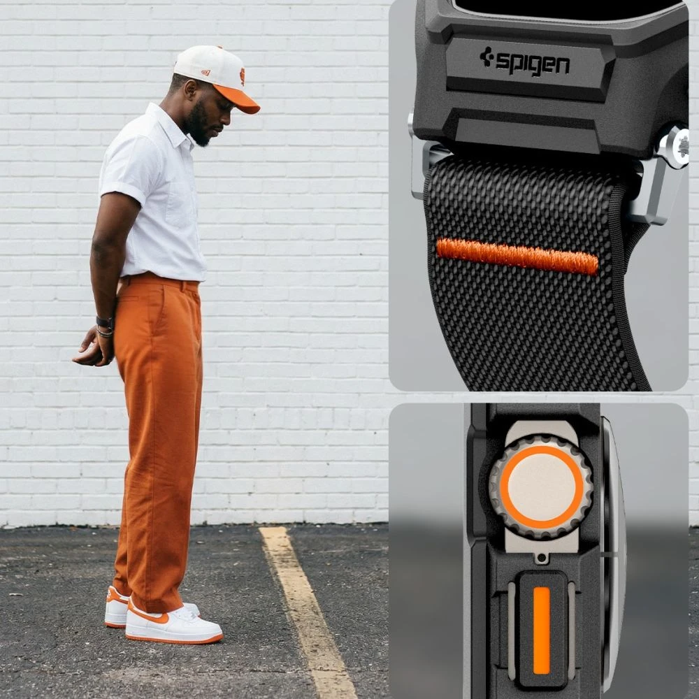 SPIGEN LITE FIT PRO IR GRŪDINTAS STIKLAS APPLE WATCH ULTRA 1 / 2 / 3 (49 MM) MATINĖ JUODA