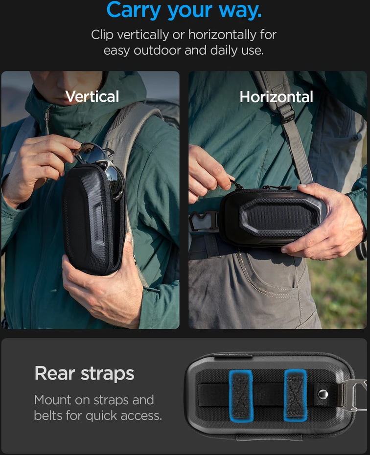 Spigen Lock Fit Sunglasses Case, juodas