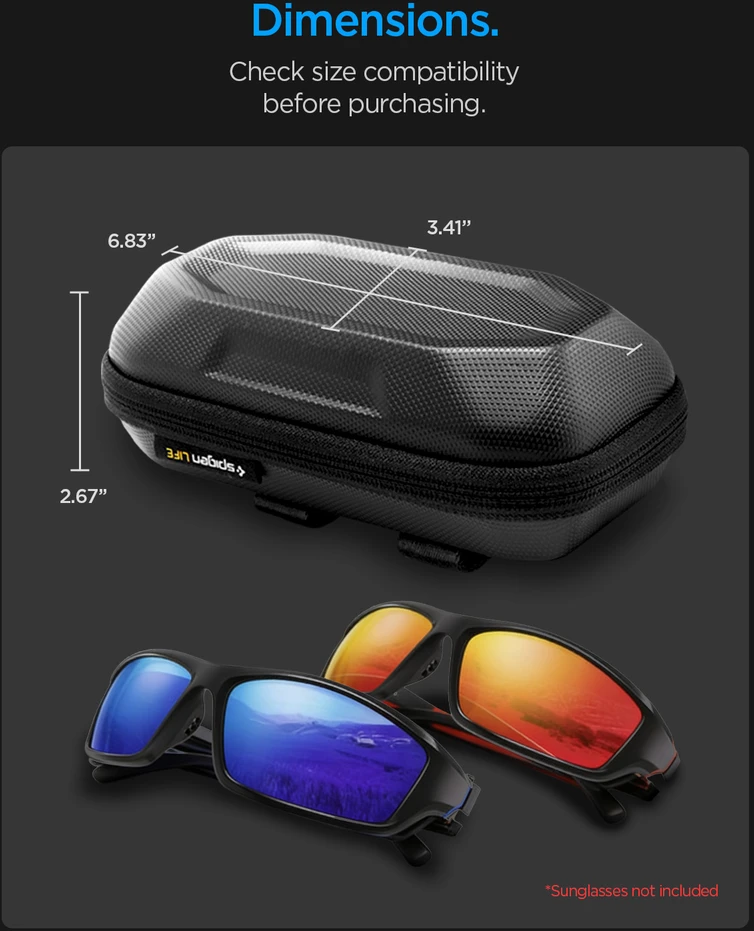 Spigen Lock Fit Sunglasses Case, juodas