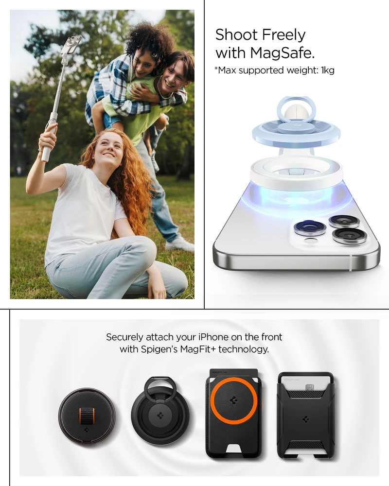 Spigen MagSafe Tripod Selfie Stick, dune beige