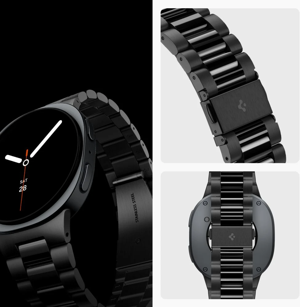 SPIGEN MODERN FIT 316L DIRŽELIS SAMSUNG GALAXY WATCH 8 / 9 / CLASSIC (40 / 44 / 46 MM) Juodas