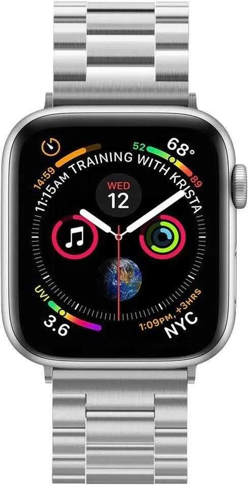 Išmaniojo laikrodžio Apple 1/2/3/4 dirželis, Sidabrinės spalvos, 42/44mm