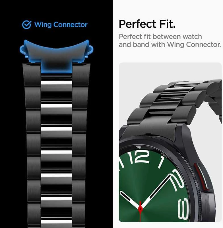 „Spigen Modern Fit Band“ – apyrankė, skirta „Samsung Galaxy Watch 6 Classic“ 47 mm (juodas)