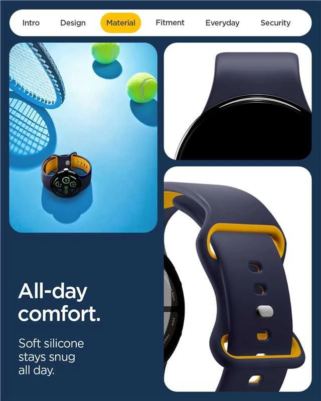 „Spigen Nano Pop Band“, mėlynių ir tamsiai mėlyna – „Google Pixel Watch 4/3“ 45 mm