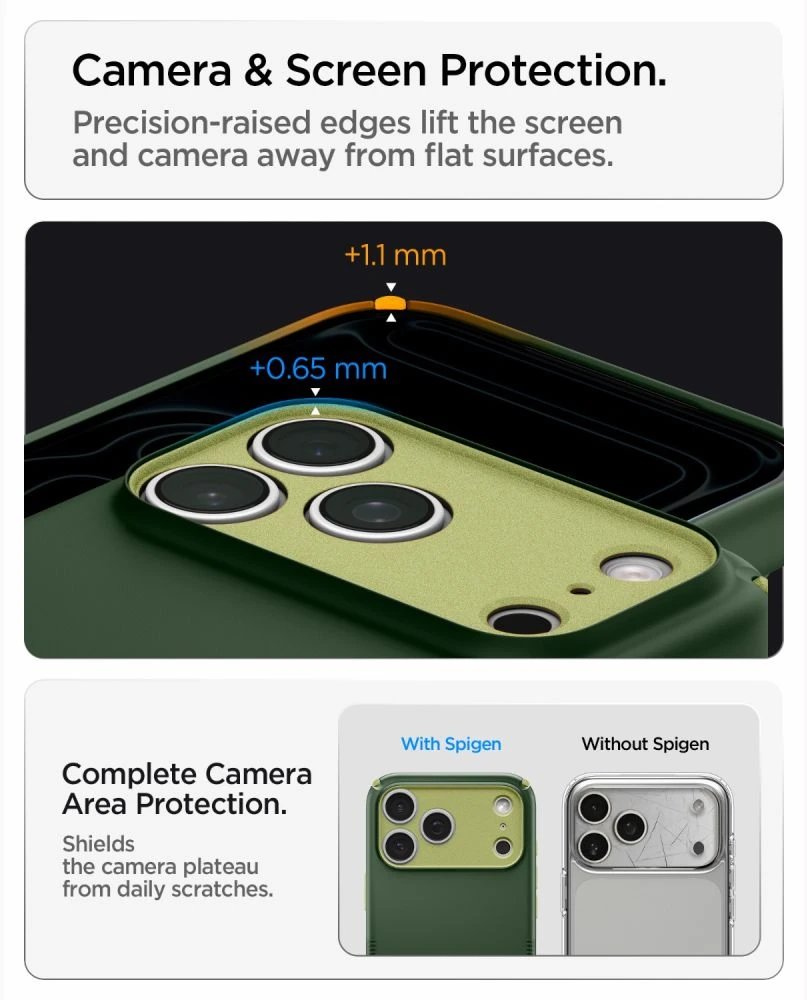 Dėklas SPIGEN case NANO POP HYBRID compatible with MagSafe for IPHONE 18 Pro Max / 17 Pro Max avo žalias