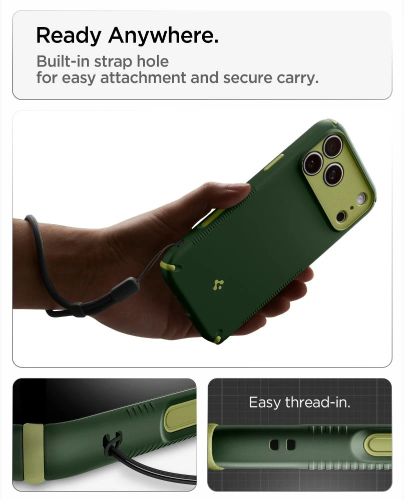 Dėklas SPIGEN case NANO POP HYBRID compatible with MagSafe for IPHONE 18 Pro Max / 17 Pro Max avo žalias