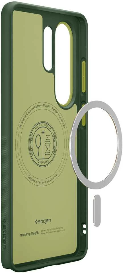Spigen Nano POP MAG MagSafe dėklas Samsung Galaxy S26 Ultra Avo Žalias