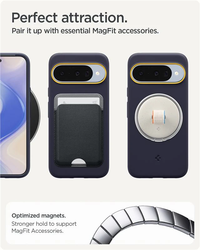 Dėklas Spigen „Nano Pop MagSafe“, mėlynių tamsiai mėlynas – „Google Pixel 10 Pro“ / „Pixel 10“