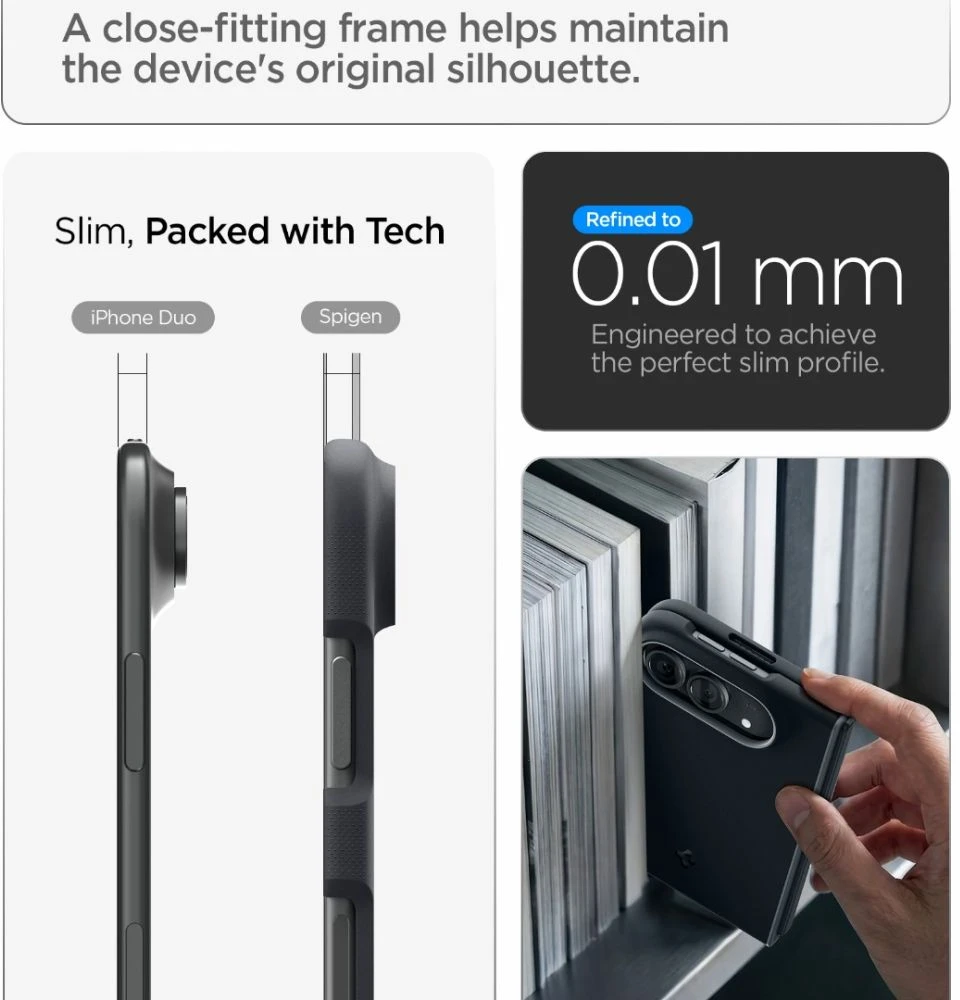 Spigen NANO POP MAG MAGSAFE IPHONE DUO DĖKLAS Juodas SESAME