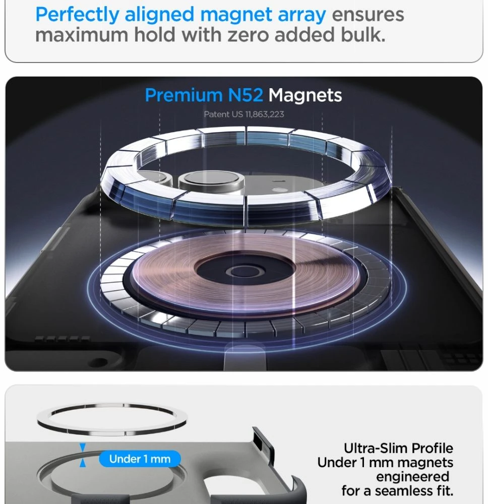 Spigen NANO POP MAG MAGSAFE IPHONE DUO DĖKLAS Juodas SESAME