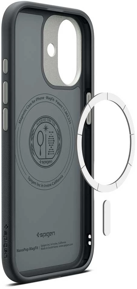 Spigen Nano Pop MagSafe dėklas skirtas Apple iPhone 17 – juodos spalvos