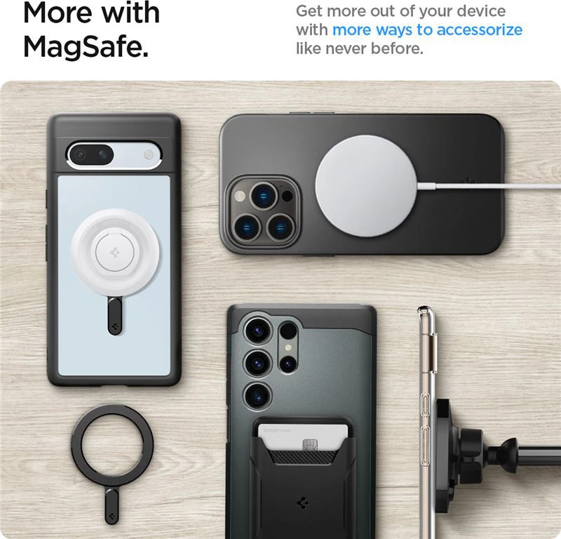 Spigen OneTap Ring Magnetic Plate, juodos spalvos