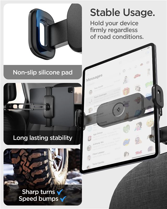 Spigen OneTap Universal Car Mount for Planšetė (headrest), juodos spalvos