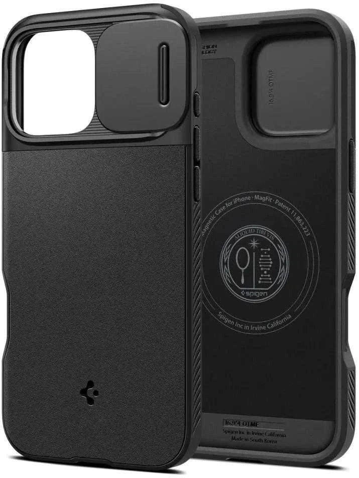 Spigen Optik Armor Mag MagSafe Apple iPhone 16 Pro Max – dėklas telefonui juodos spalvos