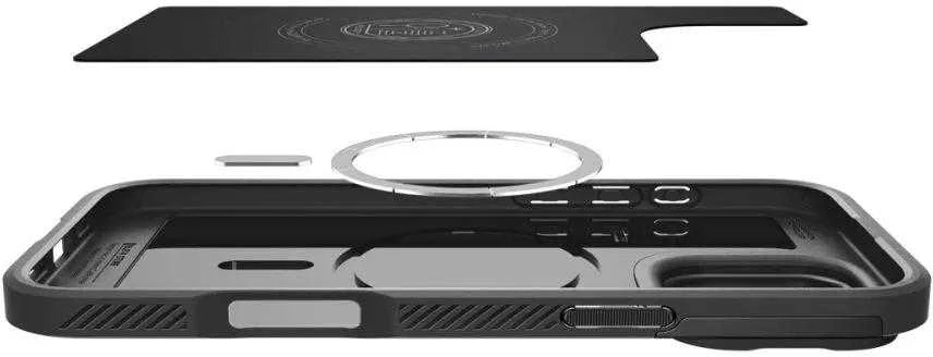 Spigen Optik Armor Mag MagSafe Apple iPhone 16 Pro Max – dėklas telefonui juodos spalvos