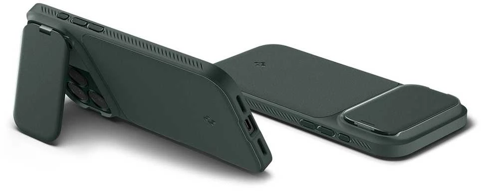 Spigen Optik Armor Mag MagSafe dėklas Apple iPhone 17 Pro Abyss žalios spalvos