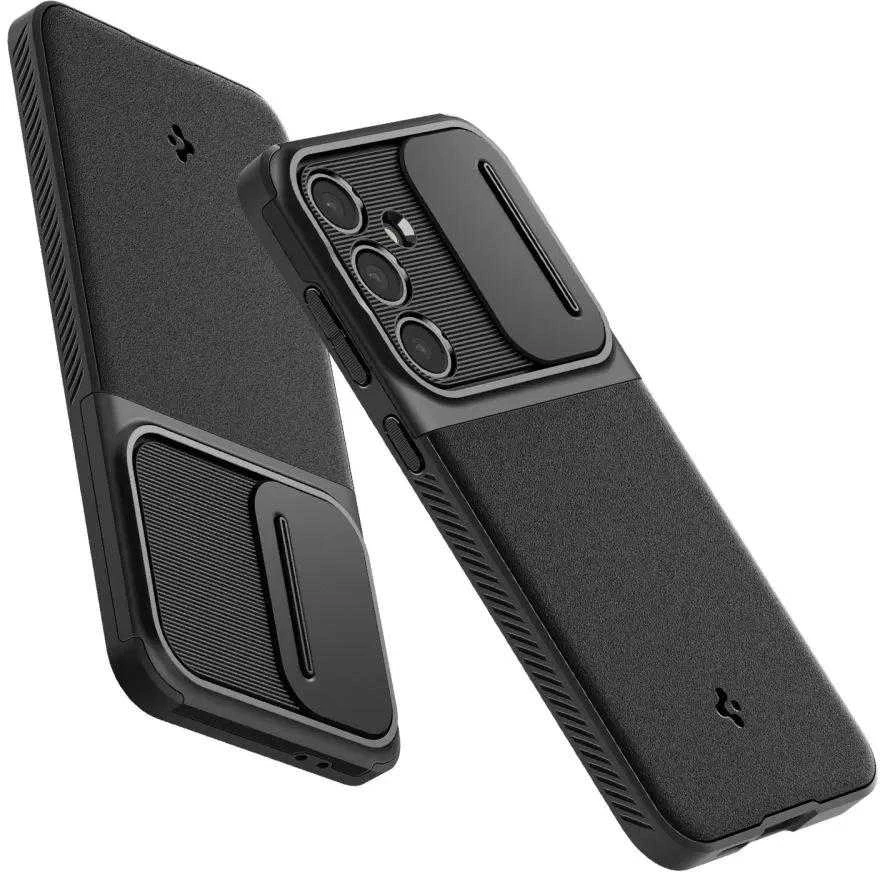 Spigen Optik Armor dėklas skirtas Samsung Galaxy S24 FE – juodos spalvos