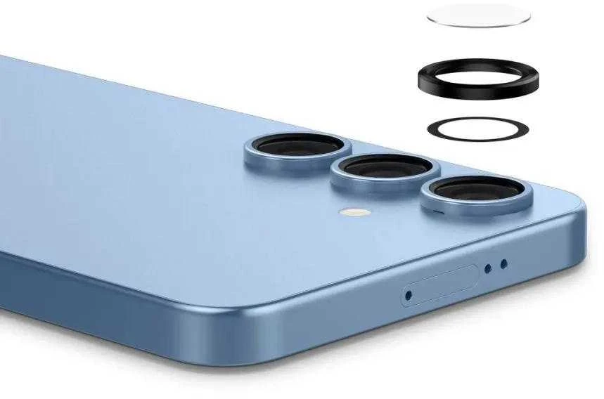 Spigen Optik Pro GLAS.TR EZ FIT 2-pack Camera Cover for Samsung Galaxy S25 – Juodas