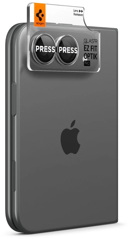 Spigen OPTIK PRO GLAS.TR EZ FIT KAMEROS APSAUGA 2-PACK IPHONE DUO STAR Baltas